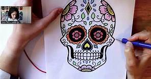 How to draw a sugar skull