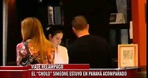 El "Cholo" Simeone estuvo en Paraná acompañado por su novia entrerriana