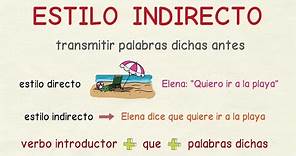 Aprender español: Estilo indirecto en presente (nivel básico)