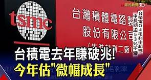 台積電今年資本支出"持平至降1成" 估Q1營收季減14% 景氣H1觸底! 魏哲家:不保證V彈但絕不是U轉｜非凡財經新聞｜20230112