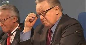 Murió expresidente finlandés Martti Ahtisaari, Nobel de la Paz en 2008