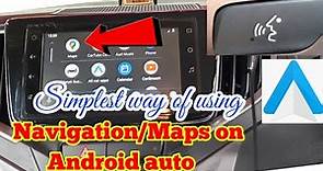 Navigation Maps on android auto | Voice Commands | How to use Google maps on android auto