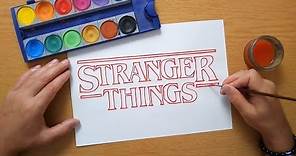 How to draw the Stranger Things logo - Come disegnare il logo di Stranger Things
