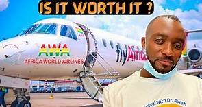 Inside African world Airlines (AWA) Flight From Accra,Ghana To Lagos, Nigeria