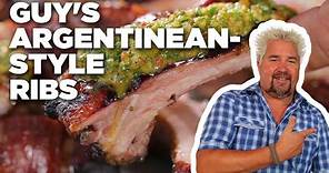 Guy Fieri's Argentinean-Style Ribs with Homemade Chimichurri | Food Network