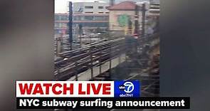 LIVE | New York City subway surfing prevention announcement