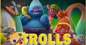 TROLLS Movie - Coloring Pages for kids | Kids Coloring Book with Guy Diamond Biggie & DJ Suki