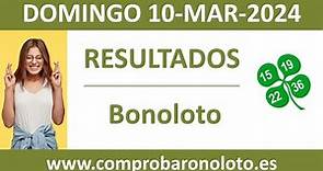 Resultado del sorteo Bonoloto del domingo 10 de marzo de 2024