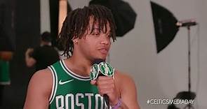 Carsen Edwards at Celtics Media Day 2019