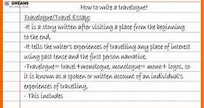 How to write a Travelogue ? Travel Essay Writing for Grade 12 || Travelogue