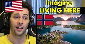 American Reacts to the BEST Places to Live in Norway