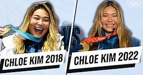 Back to Back Gold 🥇🔥 Chloe Kim 2018 🆚 Chloe Kim 2022 - Snowboard Halfpipe