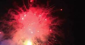 Dueling fireworks show a the Diamond in Richmond