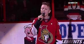 Brenden MacGowan sings National Anthems at Canadian Tire Centre