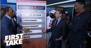 Michael Jordan rounds out Stephen A's all-time All-Star list l First Take