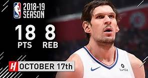 Boban Marjanovic Full Highlights Clippers vs Nuggets 2018.10.17 - 18 Pts, 8 Reb
