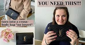 YSL SAINT LAURENT MONOGRAM CLUTCH REVIEW *MUST-HAVE* - WHAT FITS, HOW TO WEAR CROSS-BODY