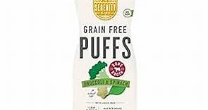 Serenity Kids 6+ Months Grain Free Puffs Toddler & Baby Snack | No Added Sugar, Gluten & Rice Free, Allergen Free | Made with Organic Cassava, Veggies, and Herbs | Broccoli & Spinach | 1 Count