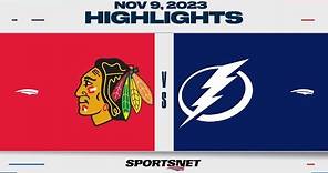 NHL Highlights | Blackhawks vs. Lightning - November 9, 2023