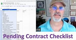 Pending Contract Checklist. How to track your real estate deadline dates from contract to close.