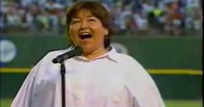 Roseanne Barr Disrespectfully Sings National Anthem and Spits