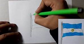 Cómo dibujar la BANDERA DE ARGENTINA |