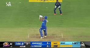 BANG: Arjun Tendulkar smashes his first six in IPL