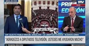 Pablo Ansaloni en DTV Primera Edición - Previa Sesión Preparatoria y Juras en Diputados -07/12/2023
