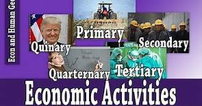 Economic Activities: Primary, Secondary, Tertiary, Quaternary, Quinary (AP Human Geography)