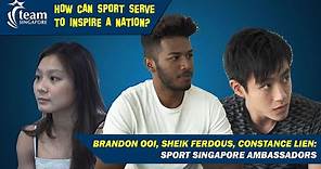 Brandon Ooi, Constance Lien, Sheik Ferdous: Sport Singapore ambassadors