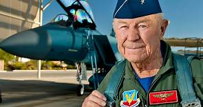 Who was Chuck Yeager's first wife Glennis Dickhouse?