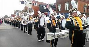 Clay High School Marching Band holiday parade 2015