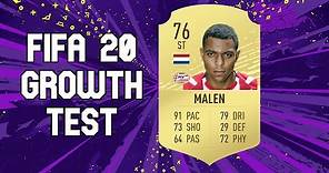Donyell Malen Growth Test! FIFA 20 Career Mode
