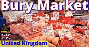 Bury Market Walking Tour England UK Visual 4K 2023 ASMR 40Mins No Talking