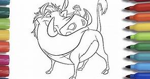 Timon and Pumbaa coloring pages | From Lion King | for kids