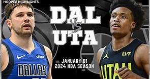 Dallas Mavericks vs Utah Jazz Full Game Highlights | Jan 1 | 2024 NBA Season