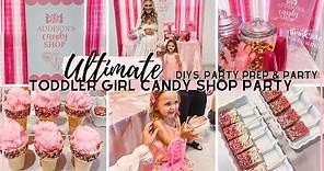 TODDLER GIRL CANDY SHOP BIRTHDAY PARTY | DIY CANDY LAND PARTY | PARTY PREP WITH ME | Amanda Little