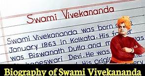 Biography of swami vivekananda in english || paragraph on swami vivekananda in english ||