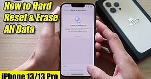 iPhone 13/13 Pro: How to Hard Reset and Erase All Contents