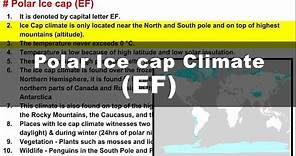 Koppen Scheme - Polar Ice cap Climate (EF) | UPSC IAS Geography
