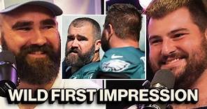 "He was f'ing nuts" - Landon Dickerson's hilarious first impression of Jason Kelce