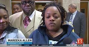 Family reacts to verdict after William Gholston found guilty of Dominique Allen murder