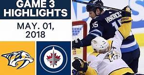 NHL Highlights | Predators vs. Jets, Game 3 - May. 01, 2018