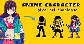 Pixel Art Sprite Timelapse | Shizuka Mikazuki (Zom 100)
