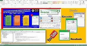 Calendario VBA nativo para Excel – 2007 – 2010 – 2013 – 2016