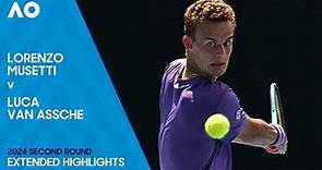 Lorenzo Musetti v Luca Van Assche Extended Highlights | Australian Open 2024 Second Round