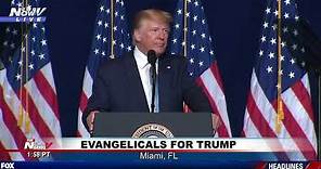 "One GLORIOUS nation under God" - FULL President Trump speech at Evangelical event