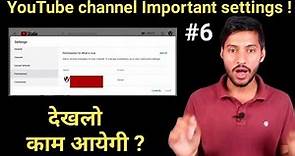 YouTube Channel Settings in Hindi | Upload Defaults Community Settings Full Explain |What is true|