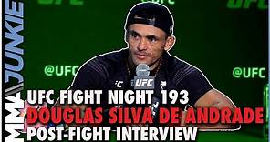 Douglas Silva de Andrade emotional after brutal KO win | UFC Fight Night 193