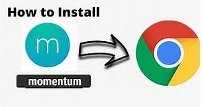 how to download & install momentum chrome extension